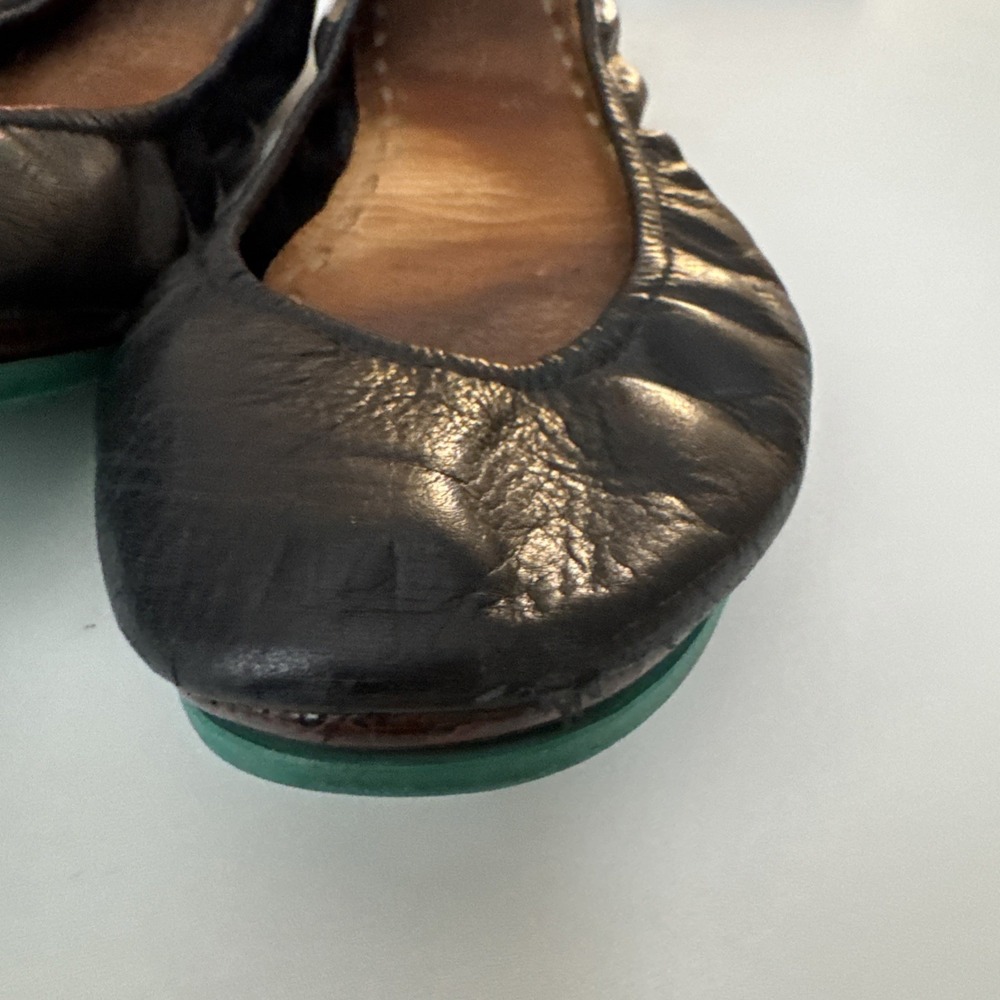 Tieks By Gavrieli Black Leather Ballet Flats Shoes Slip On Women's Size 9 US - Picture 3 of 12
